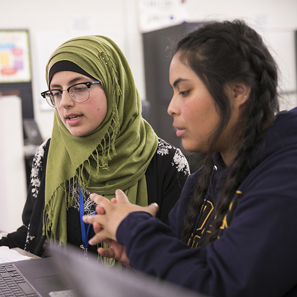 Two female students 